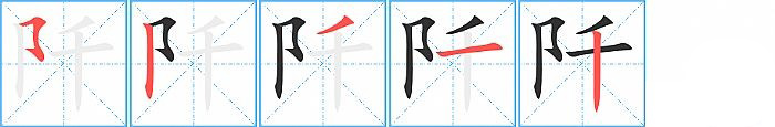 阡的笔顺分步演示图